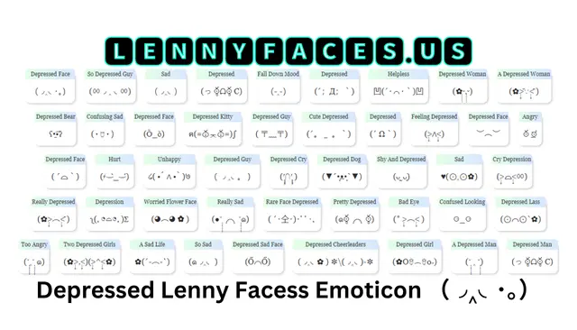 Depressed Lenny Face Emoticon （◞‸◟･｡）