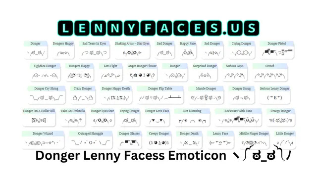 Donger Lenny Face Emoticon ヽ༼ಠ_ಠ༽ﾉ